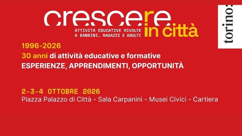 1996-2026 – 30 anni di attività educative e formative Catalogo Crescere in Città